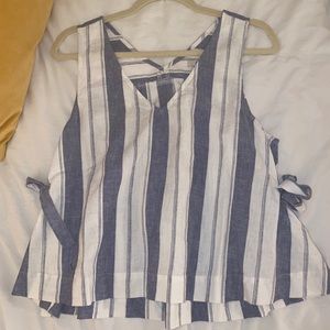 Madewell striped sleeveless blouse
